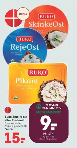 SPAR Buko Smelteost eller Flødeost tilbud