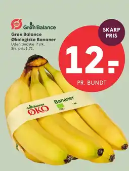 SPAR Grøn Balance Økologiske Bananer tilbud