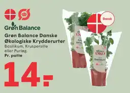 SPAR Grøn Balance Danske Økologiske Krydderurter tilbud