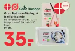 SPAR Grøn Balance Økologisk Is eller Ispinde tilbud