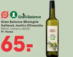 SPAR Grøn Balance Økologisk Italiensk Jomfru Olivenolie tilbud