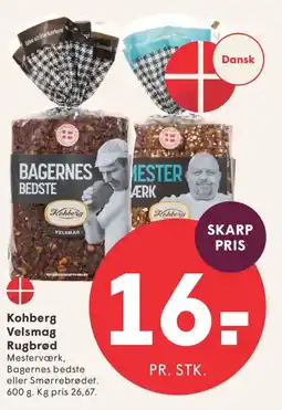 SPAR Kohberg Velsmag Rugbrød tilbud