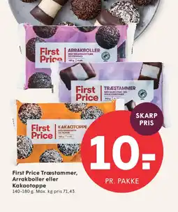 SPAR First Price Træstammer, Arrakboller eller Kakaotoppe tilbud