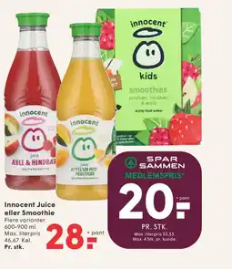 SPAR Innocent Juice eller Smoothie tilbud