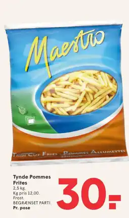 SPAR Tynde Pommes Frites tilbud