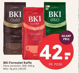 SPAR BKI Formalet Kaffe tilbud