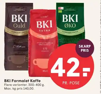 SPAR BKI Formalet Kaffe tilbud