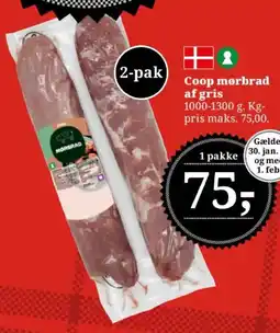Dagli'Brugsen Coop mørbrad af gris tilbud