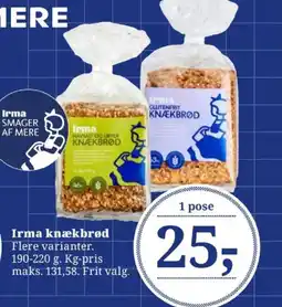Dagli'Brugsen Irma knækbrød tilbud