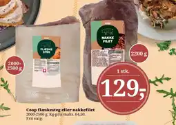Dagli'Brugsen Coop flæskesteg eller nakkefilet tilbud