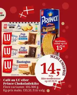 Dagli'Brugsen Café au LU eller Prince Chokoladekiks tilbud