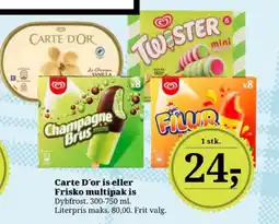 Dagli'Brugsen Carte D'or is eller Frisko multipak is tilbud