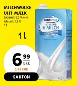 Scandinavian Park Milchwolke UHT-mælk 1 L tilbud