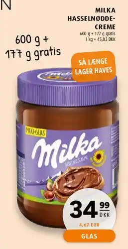 Scandinavian Park Milka hasselnødde-creme tilbud