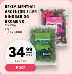 Scandinavian Park Rexim Menthol / hindbær / brombær tilbud