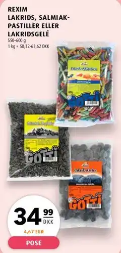 Scandinavian Park Rexim - Lakrids, Salmiak-pastiller eller Lakridsgele tilbud