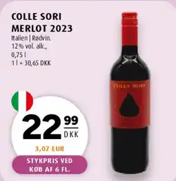Scandinavian Park Colle Sori Merlot 2023 tilbud