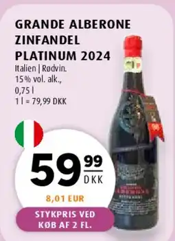 Scandinavian Park Grande Alberone Zinfandel Platinum 2024 tilbud