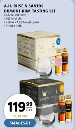 Scandinavian Park A.H. Riise & Santos Dumont Rum Tasting Set tilbud