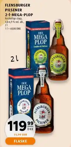 Scandinavian Park Flensburger Pilsener 2-l Mega Plop tilbud