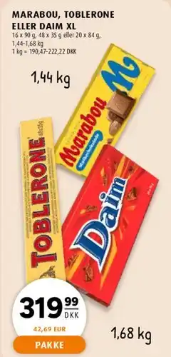 Scandinavian Park Marabou, Toblerone eller Daim XL tilbud