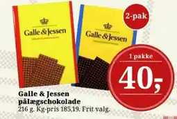Dagli'Brugsen Galle & Jessen pålægschokolade tilbud