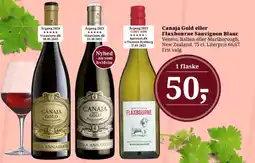 Dagli'Brugsen Canaja Gold eller Flaxbourne Sauvignon Blanc tilbud