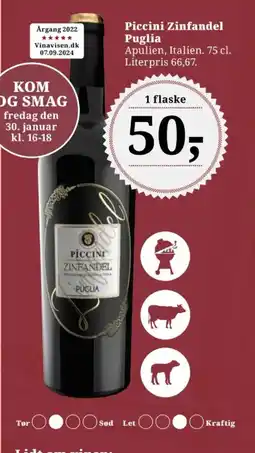Dagli'Brugsen Piccini Zinfandel Puglia tilbud