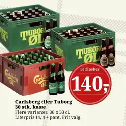 Dagli'Brugsen Carlsberg eller Tuborg 30 stk. kasse tilbud