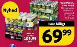 Løvbjerg Pepsi Max el. Faxe kondi tilbud