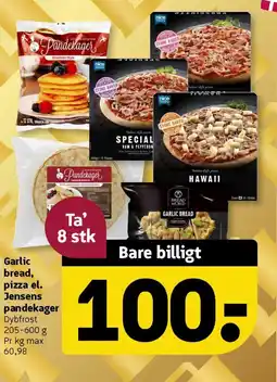 Løvbjerg Garlic bread, pizza el. Jensens pandekager tilbud