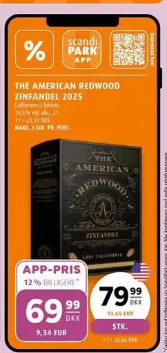 Scandinavian Park THE AMERICAN REDWOOD ZINFANDEL 2025 tilbud