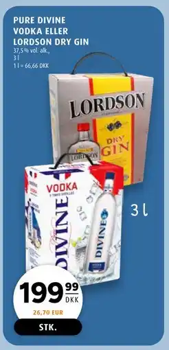 Scandinavian Park PURE DIVINE VODKA ELLER LORDSON DRY GIN tilbud