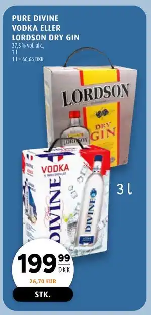 Scandinavian Park PURE DIVINE VODKA ELLER LORDSON DRY GIN tilbud