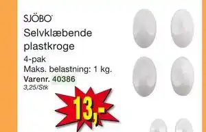 Harald Nyborg Selvklæbende plastkroge tilbud