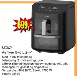 Harald Nyborg Airfryer 5+6 L 2-i-1 tilbud