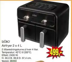 Harald Nyborg Airfryer 2 x 4 L tilbud
