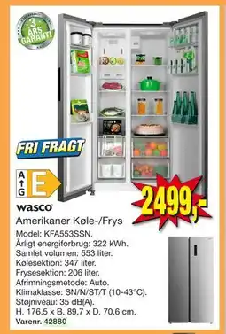 Harald Nyborg Amerikaner Køle-/Frys tilbud