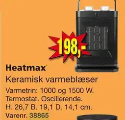 Harald Nyborg Heatmax Keramisk varmeblæser tilbud