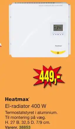 Harald Nyborg El-radiator 400 W tilbud