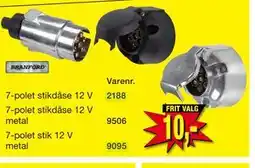 Harald Nyborg 7-polet stikdåse 12 V metal tilbud