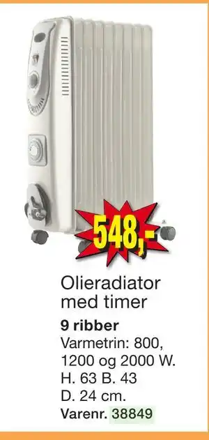 Harald Nyborg Olieradiator med timer tilbud
