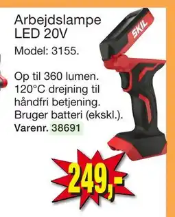 Harald Nyborg Arbejdslampe LED 20V tilbud