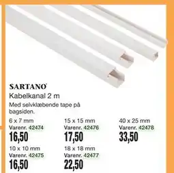 Harald Nyborg Kabelkanal 2 m tilbud