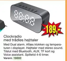 Harald Nyborg Clockradio med trådløs højttaler tilbud