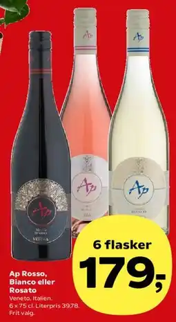 SuperBrugsen Ap Rosso, Bianco eller Rosato tilbud