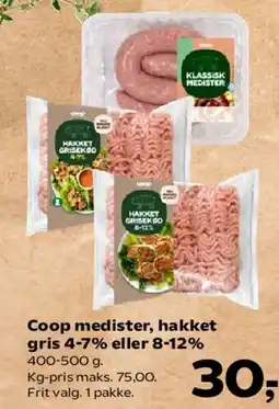 SuperBrugsen Coop medister / hakket gris tilbud