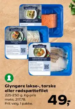 SuperBrugsen Glyngøre lakse-, torske- eller rødspættefilet tilbud