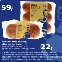 SuperBrugsen Irma brioche hotdog eller burgerboller tilbud