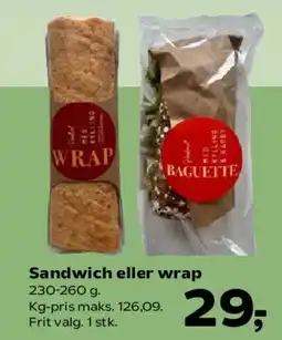 SuperBrugsen Sandwich eller wrap tilbud